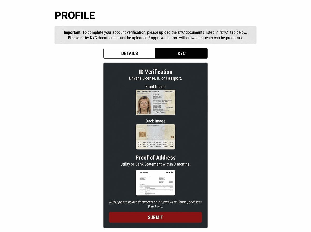 Verificação KYC Orbit BF